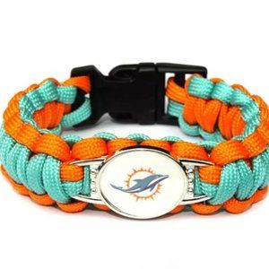 Miami Dolphins NFL Paracord Bracelet NEW